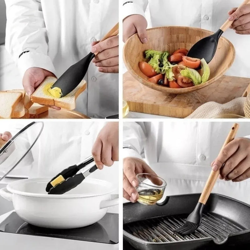 JOGO DE COZINHA KIT C/12 PEÇAS DE SILICONE