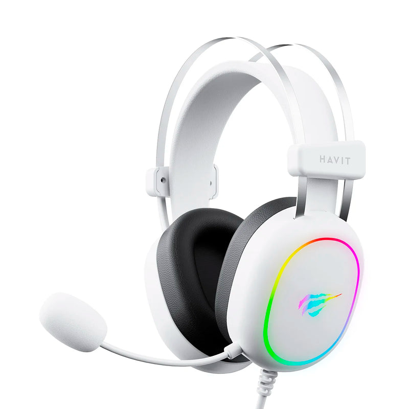 HEADSET GAMER HAVIT GAMENOTE H2016D RGB BRANCO
