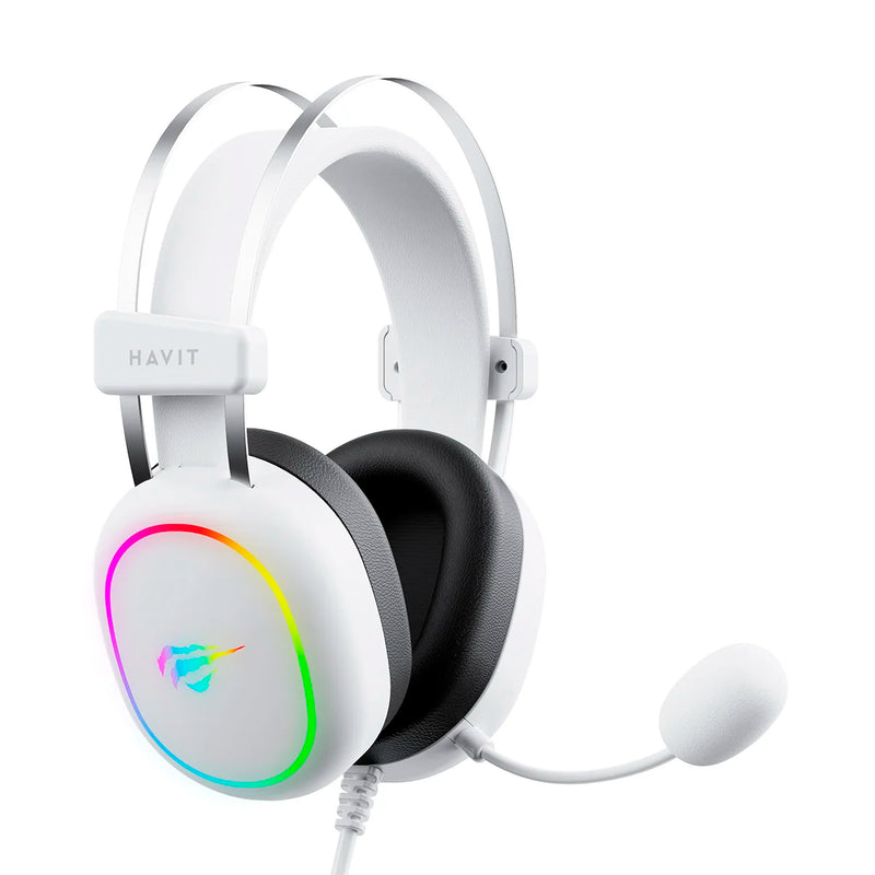 HEADSET GAMER HAVIT GAMENOTE H2016D RGB BRANCO