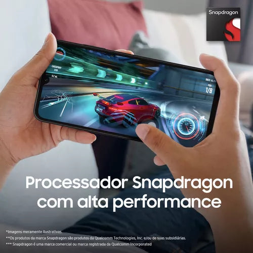 Smartphone Samsung Galaxy A05s 4G 128GB 6GB RAM Câmera Traseira Tripla 50MP + 2MP + 2MP + Selfie 13MP Tela 6.7" Preto