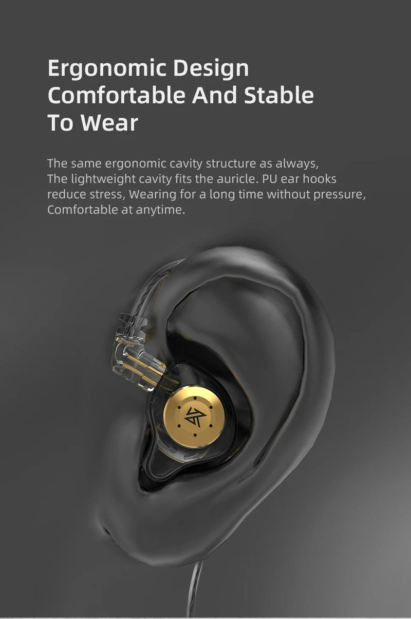 SPORT HEADSET KZ-EDX PRO CIRCUITO MAGNÉTICO DUPLO