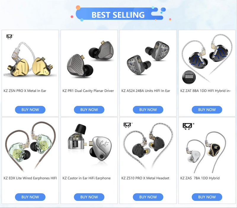SPORT HEADSET KZ-EDX PRO CIRCUITO MAGNÉTICO DUPLO