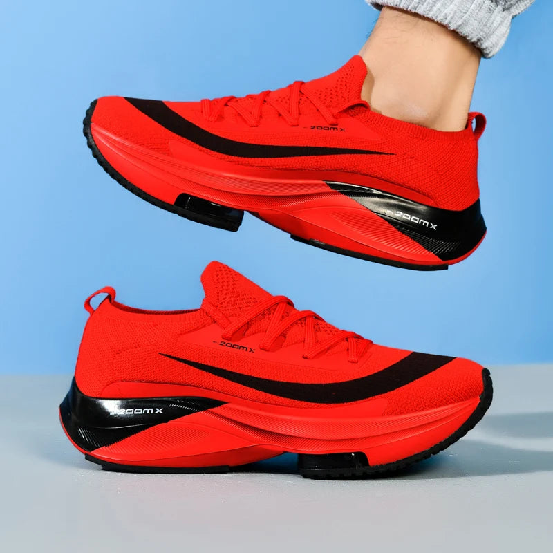TÊNIS DE CORRIDA MASCULINO MALHA RESPIRÁVEL CONFORTÁVEL PLANA CASUAL