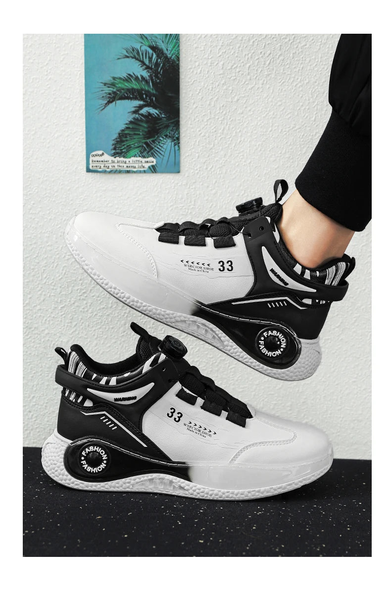 TÊNIS MASCULINO COM FIVELA GIRATÓRIA, SAPATOS CONFORTÁVEIS E ANTIDERRAPANTES COM CADARÇO E DURÁVEIS PARA ATIVIDADES AO AR LIVRE MASCULINAS