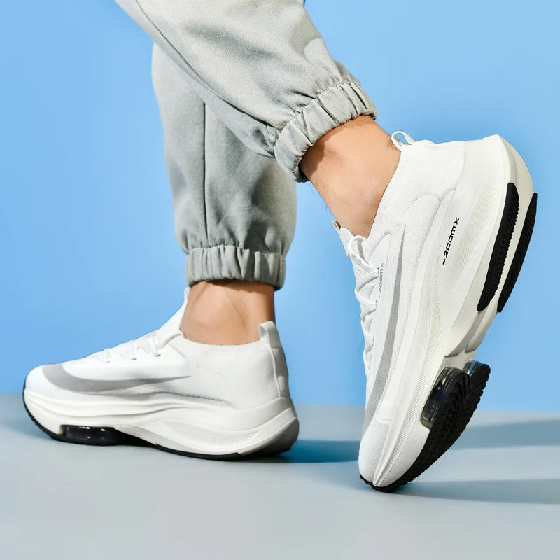 TÊNIS DE CORRIDA MASCULINO MALHA RESPIRÁVEL CONFORTÁVEL PLANA CASUAL