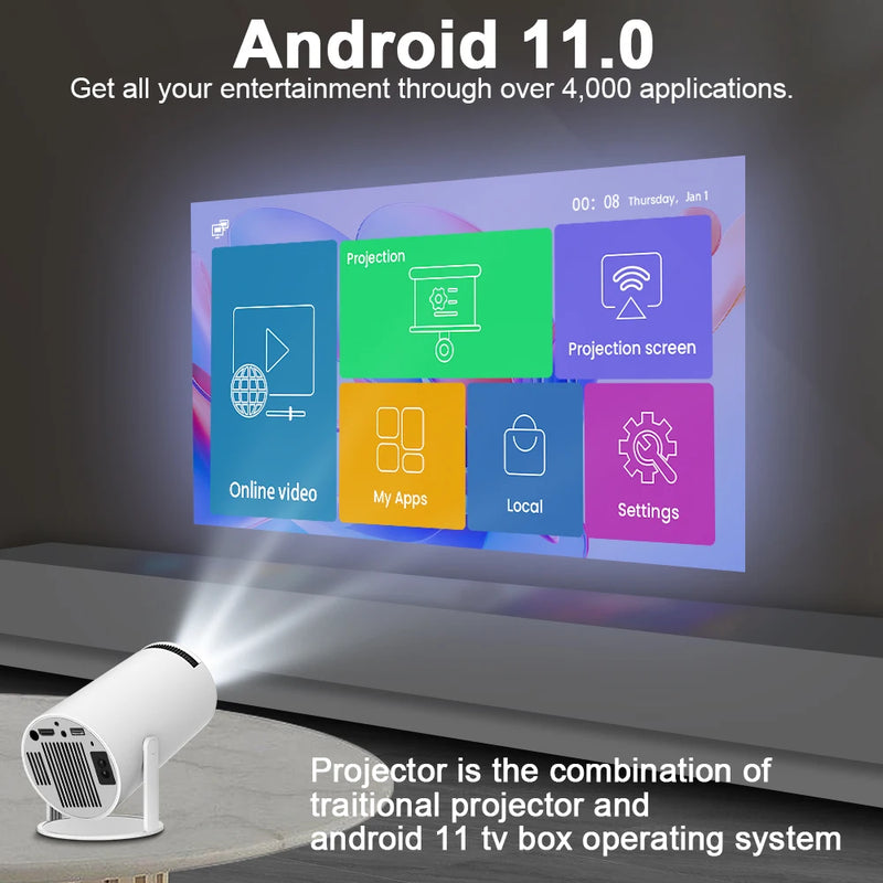 PROJETOR 4K MAGCÚBICO WIFI