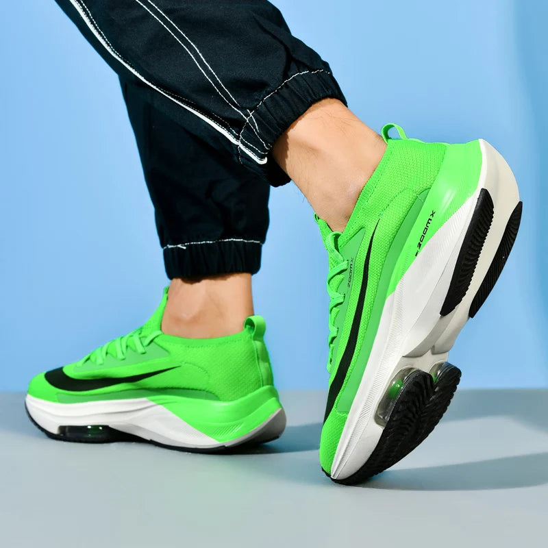TÊNIS DE CORRIDA MASCULINO MALHA RESPIRÁVEL CONFORTÁVEL PLANA CASUAL