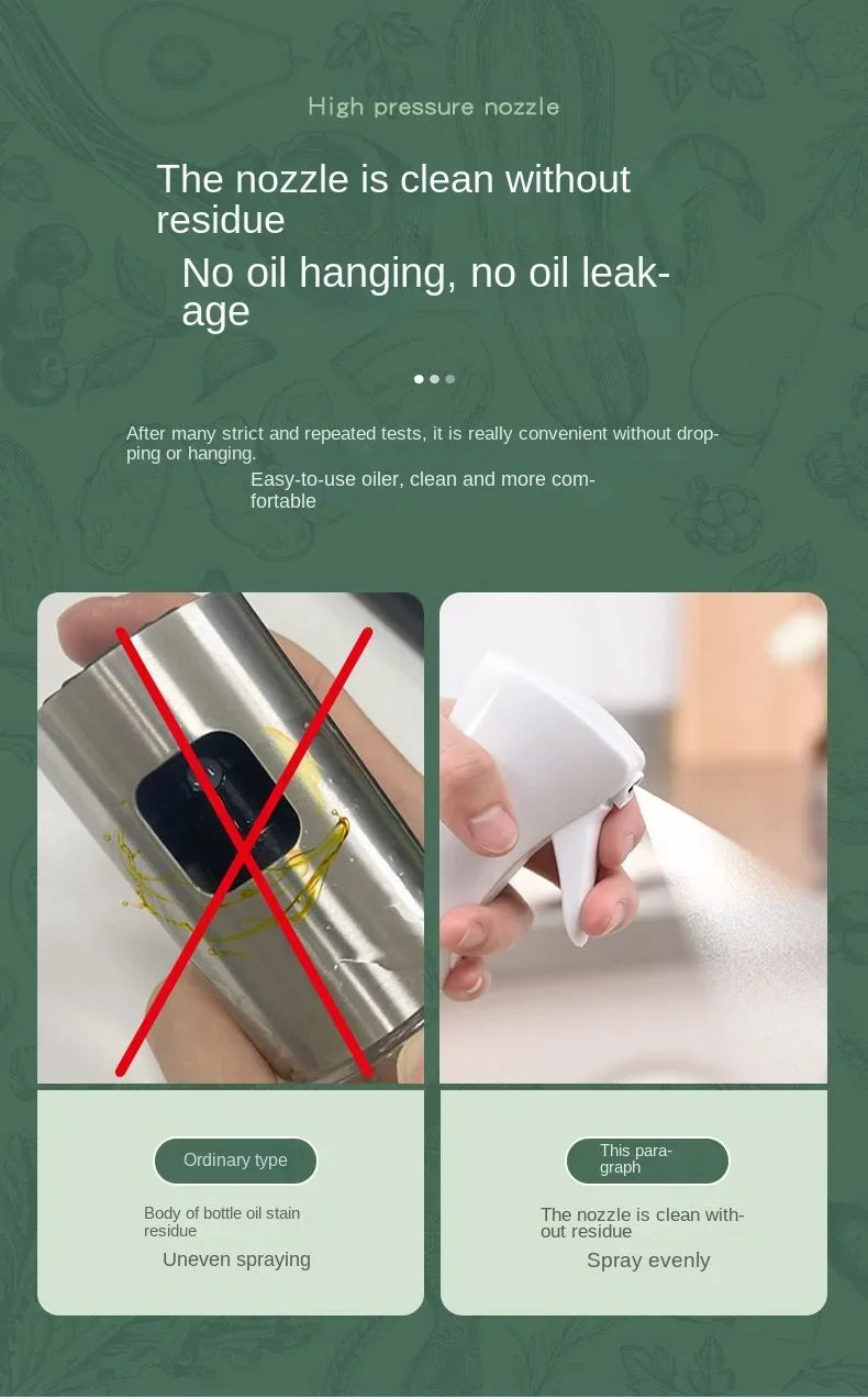 POTE DE SPRAY DE ÓLEO COZINHA DOMÉSTICO