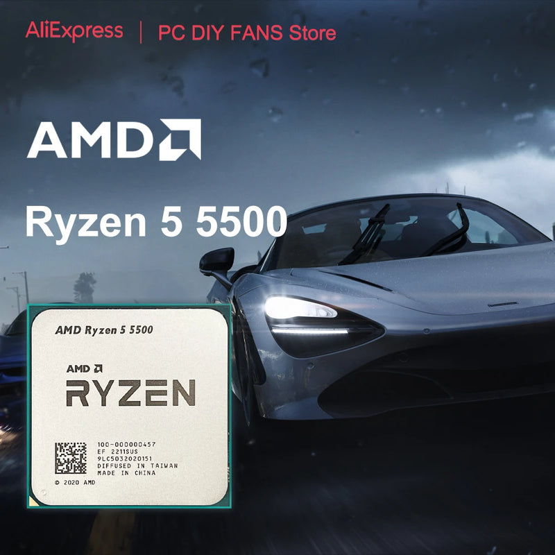 PROCESSADOR AMD RYZEN 5 5500 R5 5500 3.6 GHZ 6-CORE 12-THREAD CPU PROCESSOR 7NM L3=16M 100-000000457 SOCKET AM4 NO FAN