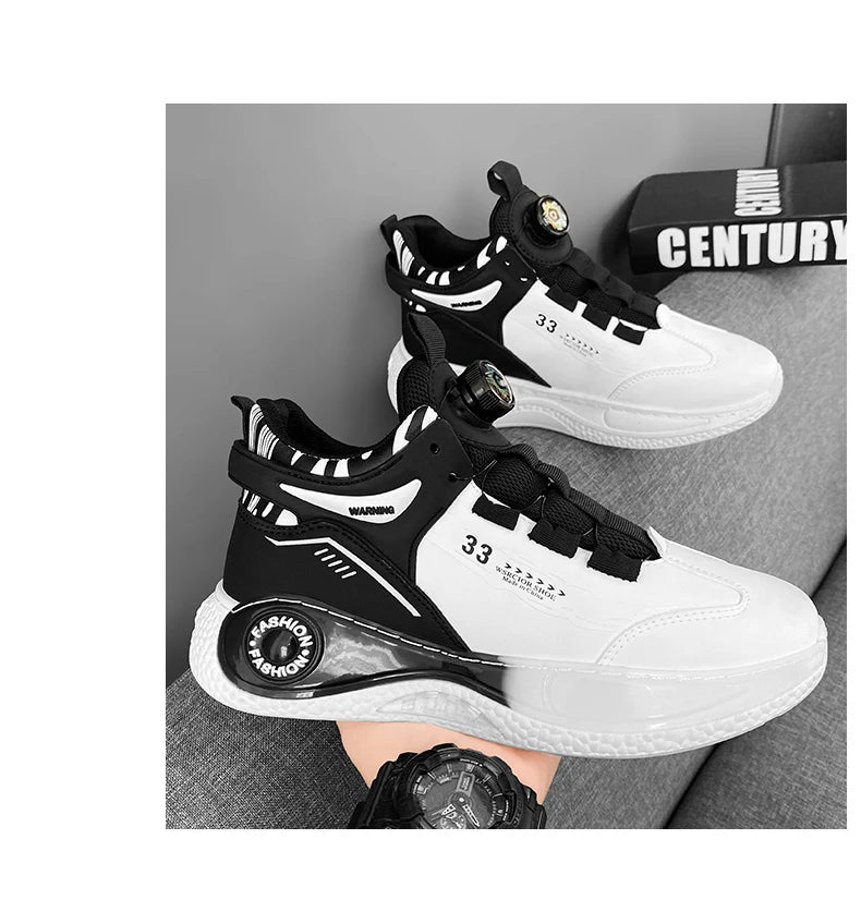 TÊNIS MASCULINO COM FIVELA GIRATÓRIA, SAPATOS CONFORTÁVEIS E ANTIDERRAPANTES COM CADARÇO E DURÁVEIS PARA ATIVIDADES AO AR LIVRE MASCULINAS