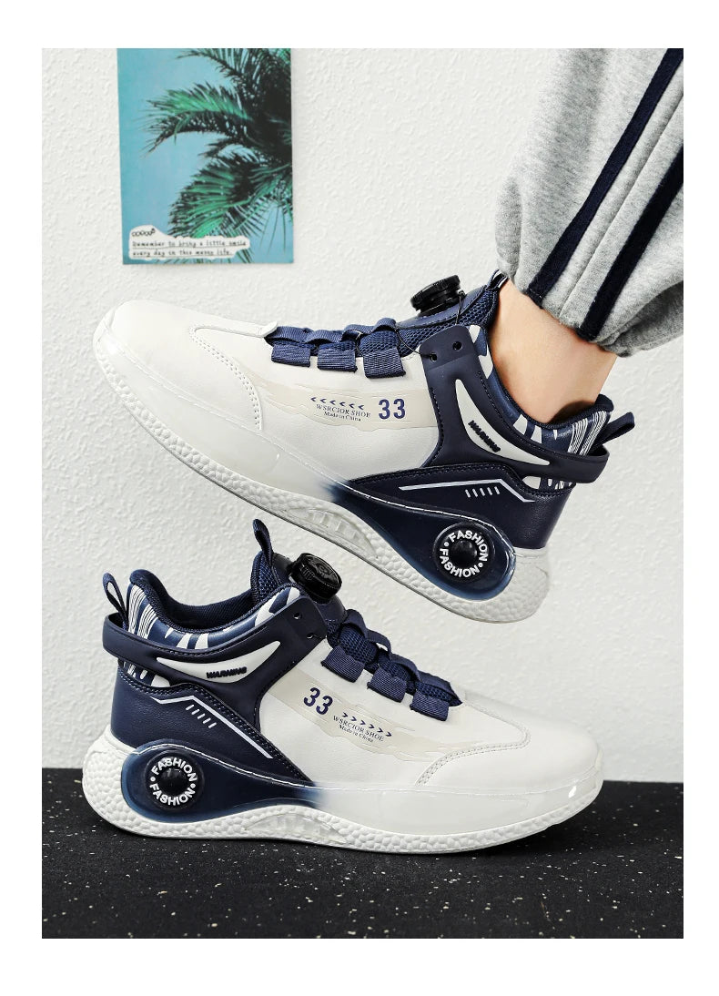 TÊNIS MASCULINO COM FIVELA GIRATÓRIA, SAPATOS CONFORTÁVEIS E ANTIDERRAPANTES COM CADARÇO E DURÁVEIS PARA ATIVIDADES AO AR LIVRE MASCULINAS